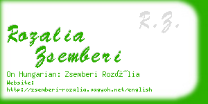 rozalia zsemberi business card